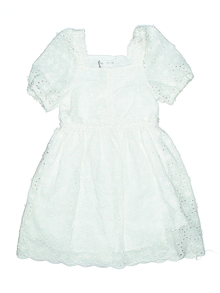 Zara Kids 100% Cotton White Dress Size 10 - photo 1