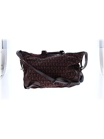 Fendi Zucca Canvas and Shearling Satchel (view 1)