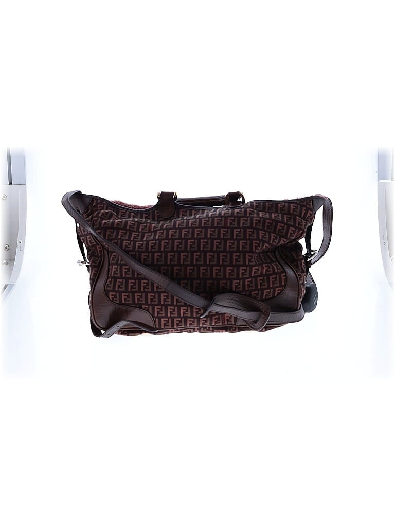 Fendi 100% Canvas Brown Zucca Canvas and Shearling Satchel One size - photo 1