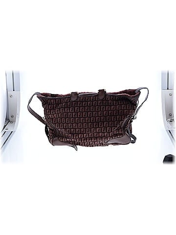 Fendi Zucca Canvas and Shearling Satchel (view 2)