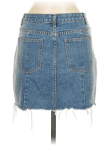 En Creme Denim Skirt (view 2)