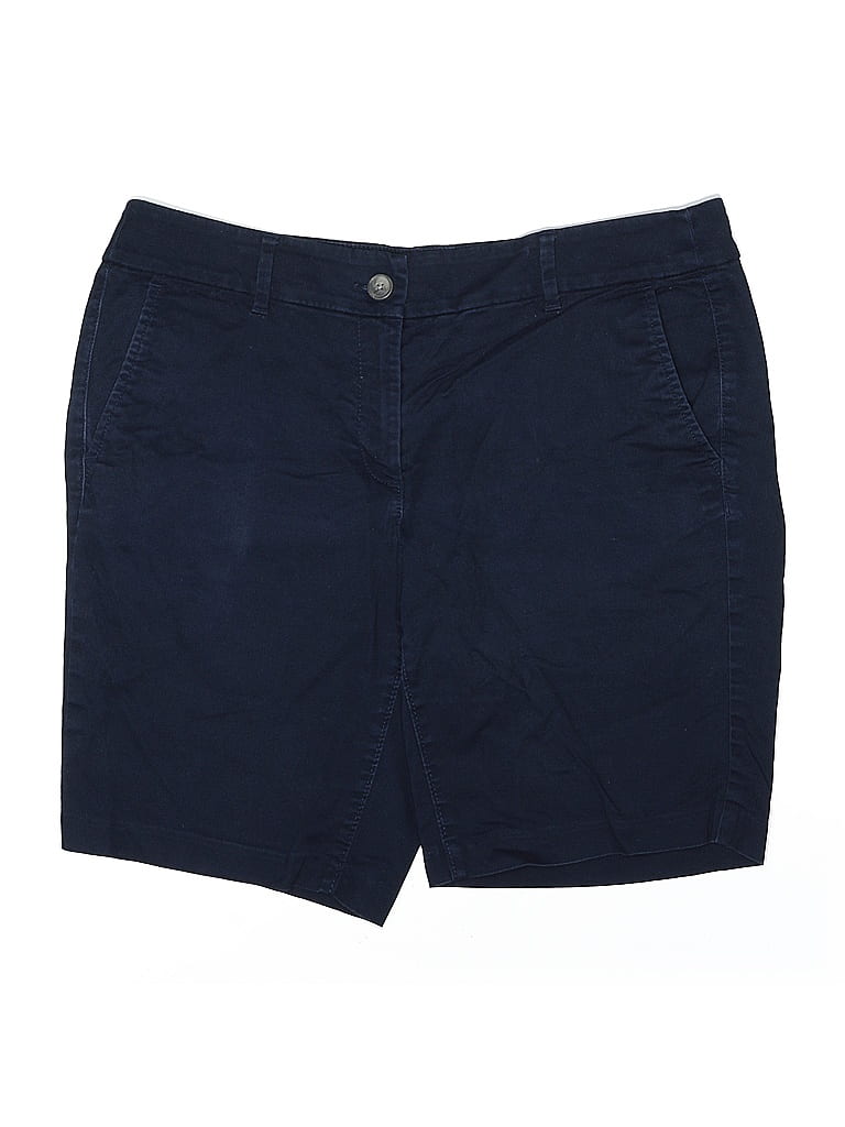 Ann Taylor LOFT Outlet Solid Blue Shorts Size 10 - photo 1