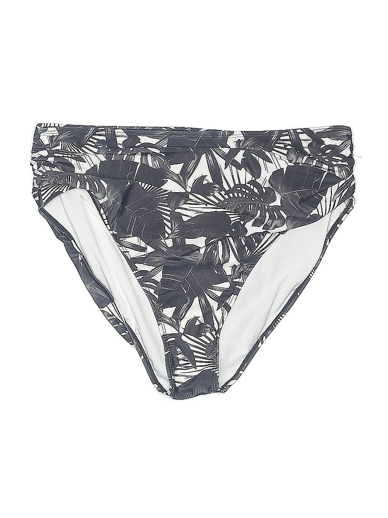 Catherine Malandrino Print Gray Swimsuit Bottoms Size XL - photo 1