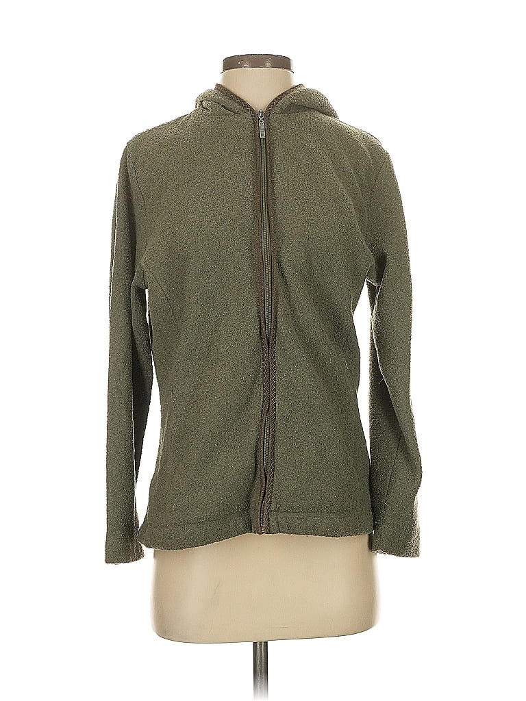 Pre-owned Carolyn Taylor Zip Up Hoodie In Green