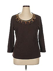 Jm Collection 3/4 Sleeve Top