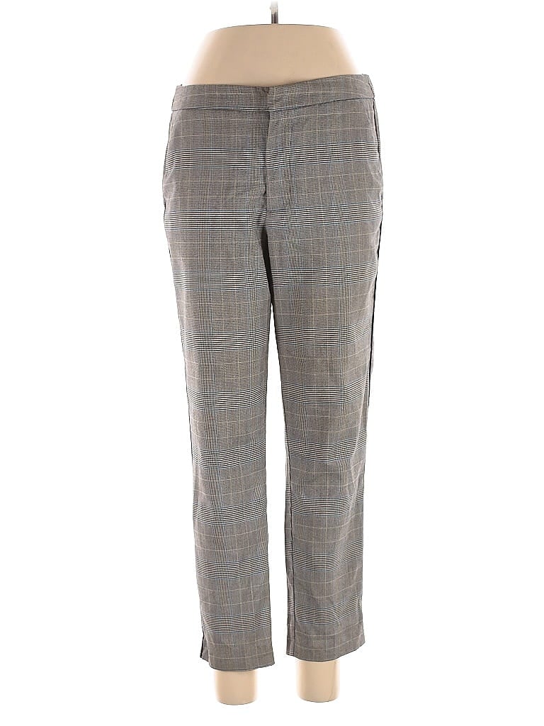 H&M L.O.G.G. Plaid Gray Casual Pants Size 10 - photo 1