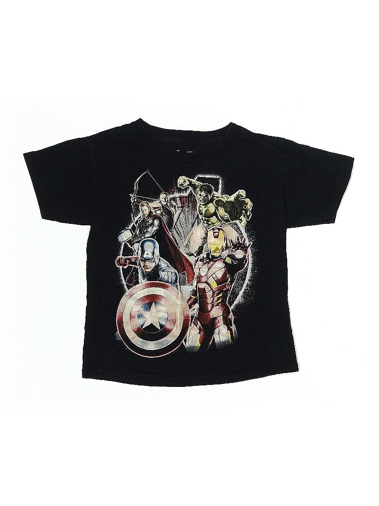 Marvel 100% Cotton Black Short Sleeve T-Shirt Size 6 (big kids) - photo 1