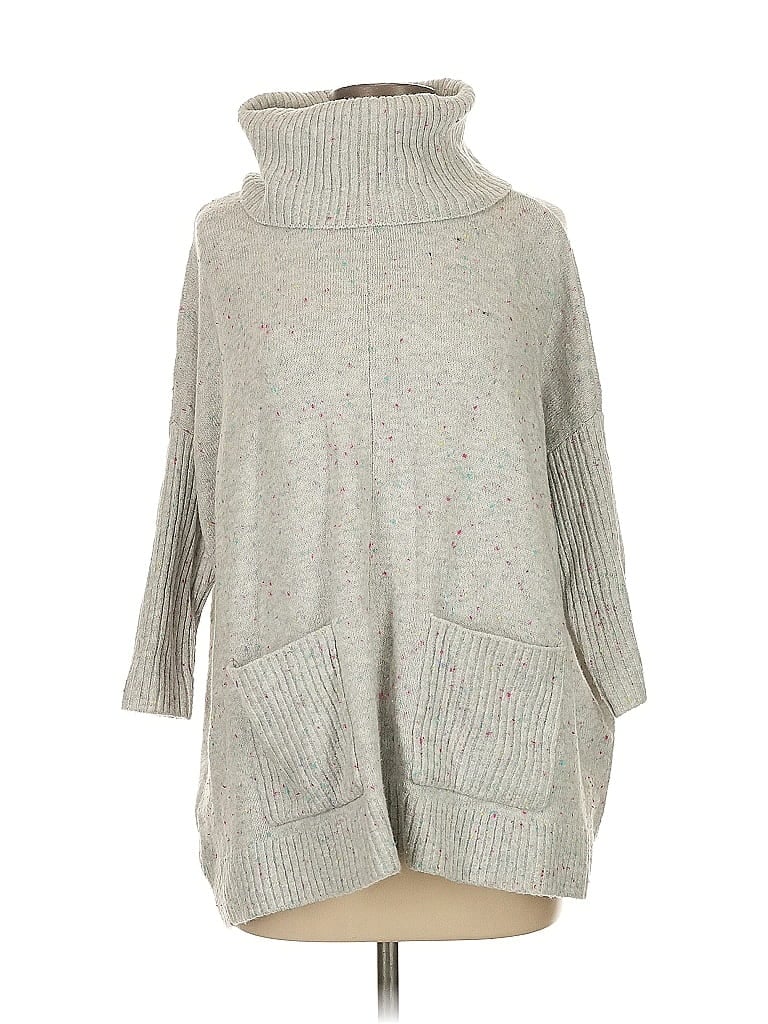 Pre-owned Ann Taylor Loft Turtleneck Sweater In Gray