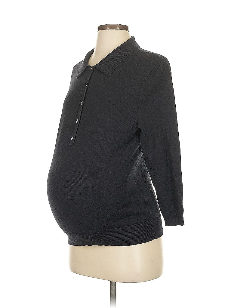 H&M Mama Black 3/4 Sleeve Top Size S - photo 1