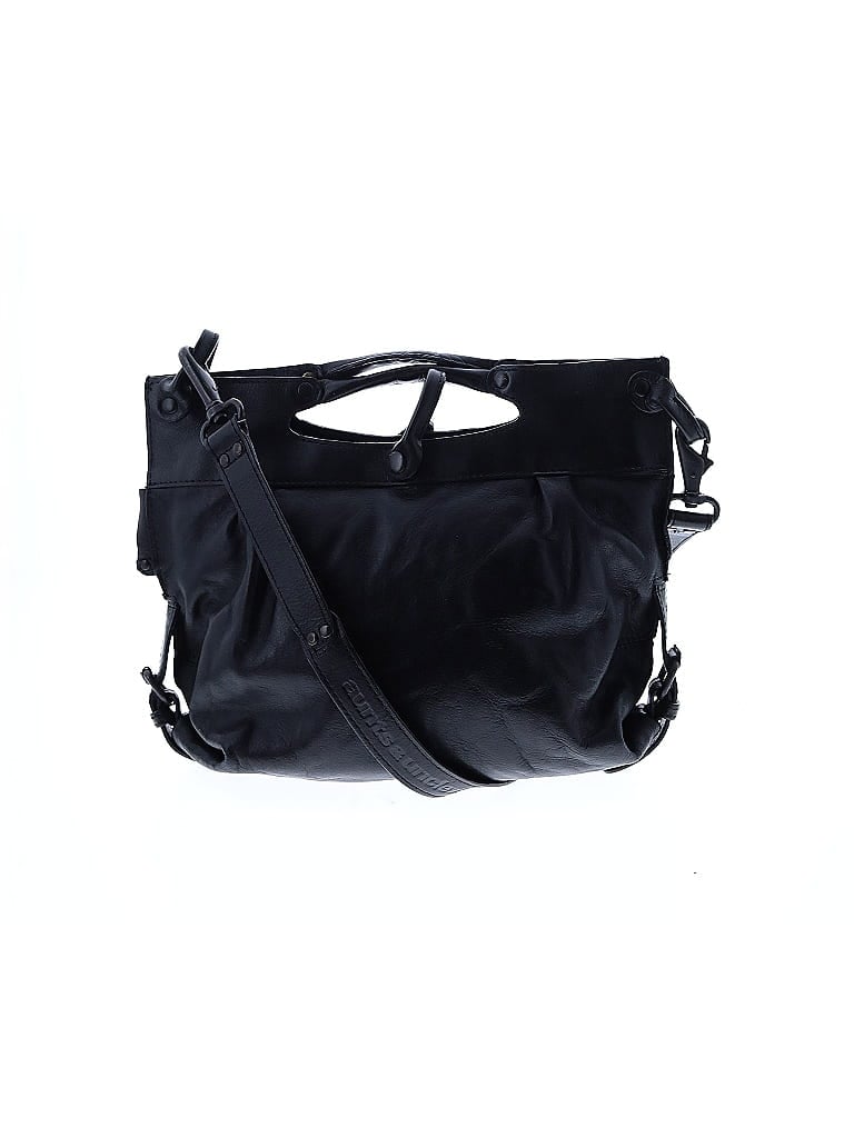 aunts & uncles Solid Black Leather Satchel One size - photo 1