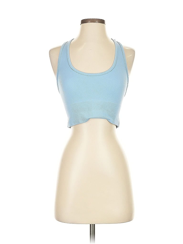 Pre-owned Unbranded Tank Top Blue Halter Neckline Tops