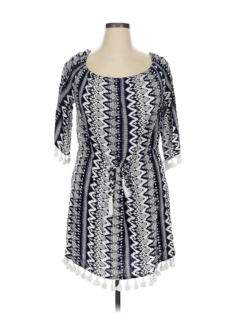 AG 100% Rayon Blue Casual Dress Size 1X - photo 1