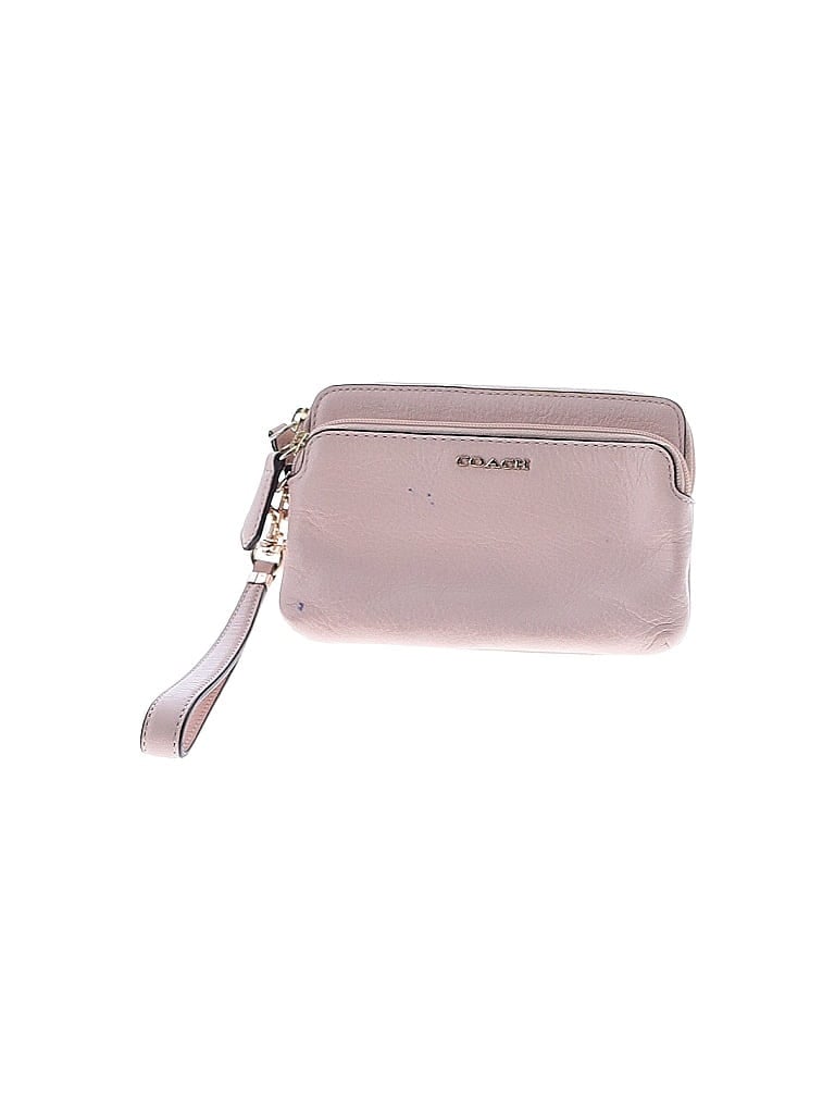 Coach 100% Leather Pink Leather Wristlet One size - photo 1
