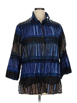 Linda Allard Ellen Tracy 3/4 Sleeve Button Down Shirt