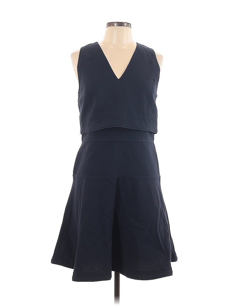 Armani Exchange Solid Blue Casual Dress Size 10 - photo 1