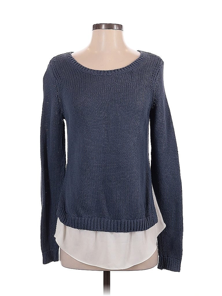 Pre-owned Ann Taylor Loft Pullover Sweater In Blue
