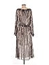 W by Worth 100% Polyester Animal Print Gray Casual Dress Size 8 - photo 2