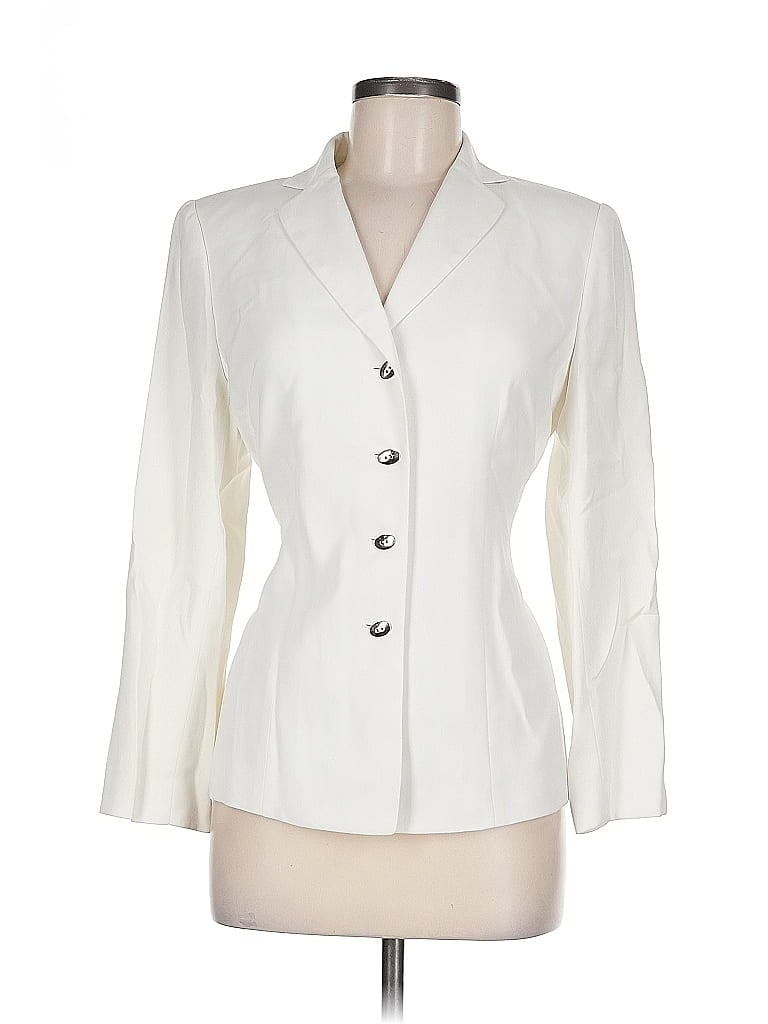 Pre-owned Le Suit Blazer Jacket In White