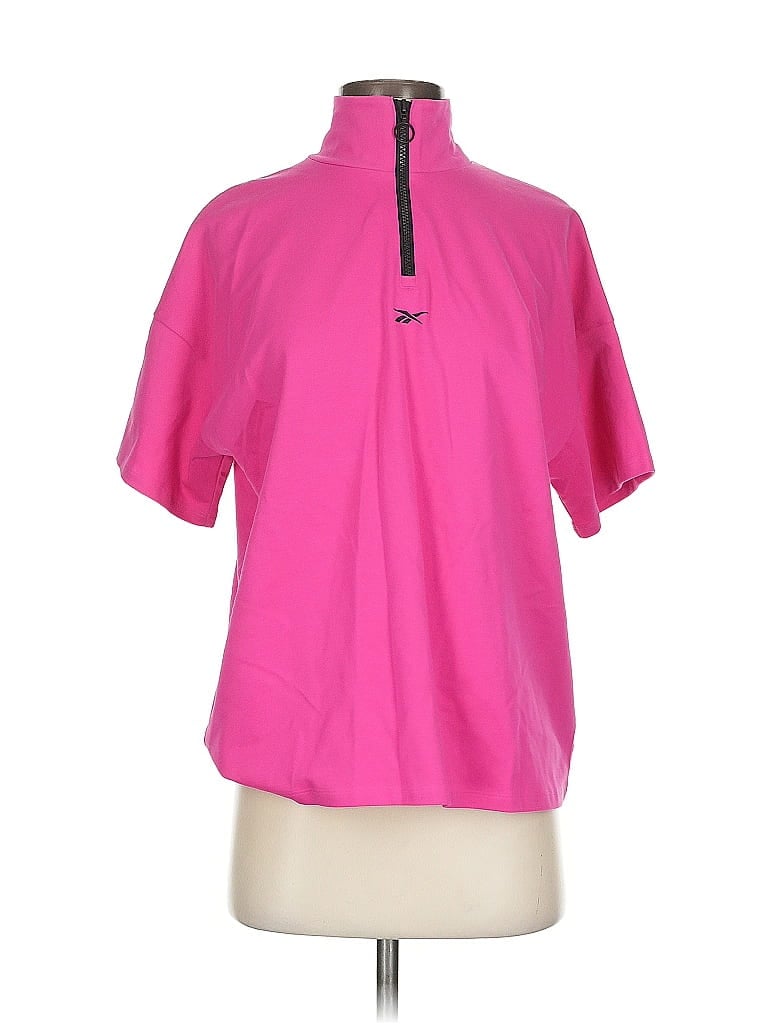 Pre-owned Reebok Short Sleeve Polo Shirt In Pink