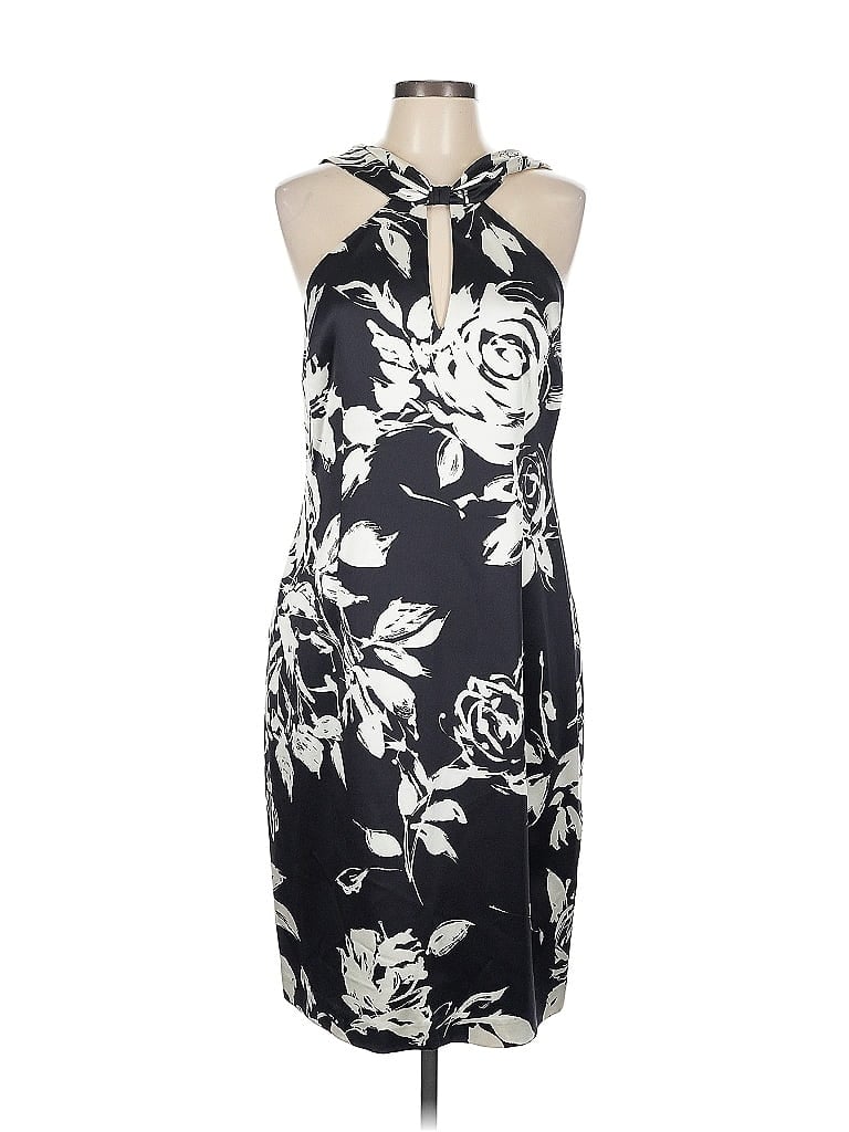 David Meister 100% Silk Black Cocktail Dress Size 12 - photo 1
