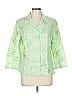 Carlisle 100% Linen Green 3/4 Sleeve Blouse Size 10 - photo 1