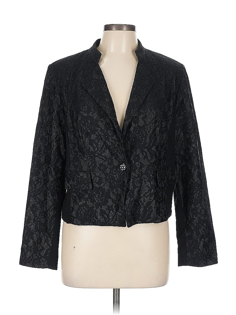 Pre-owned Chico's Blazer Jacket In Black