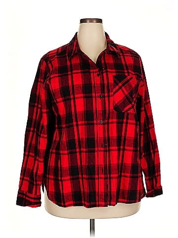 Time and Tru Long Sleeve Button-Down Shirt (view 1)