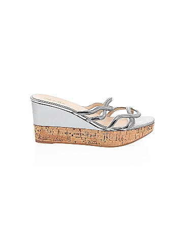 Prada Leather Slip-On Platform Cork Wedges (view 1)