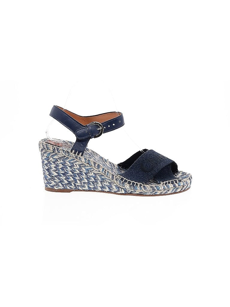 Chloé Blue Peep Toe Espadrille Wedge Size EU 40 - photo 1