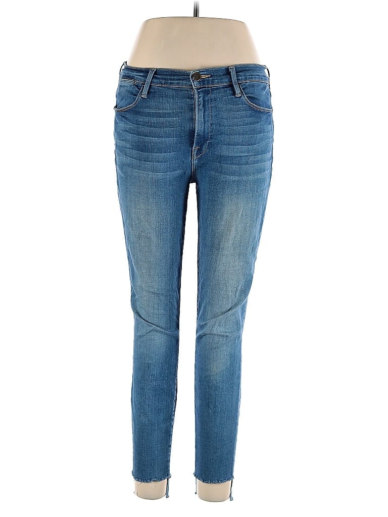 FRAME Denim Solid Blue Jeans Size 30 waist - photo 1