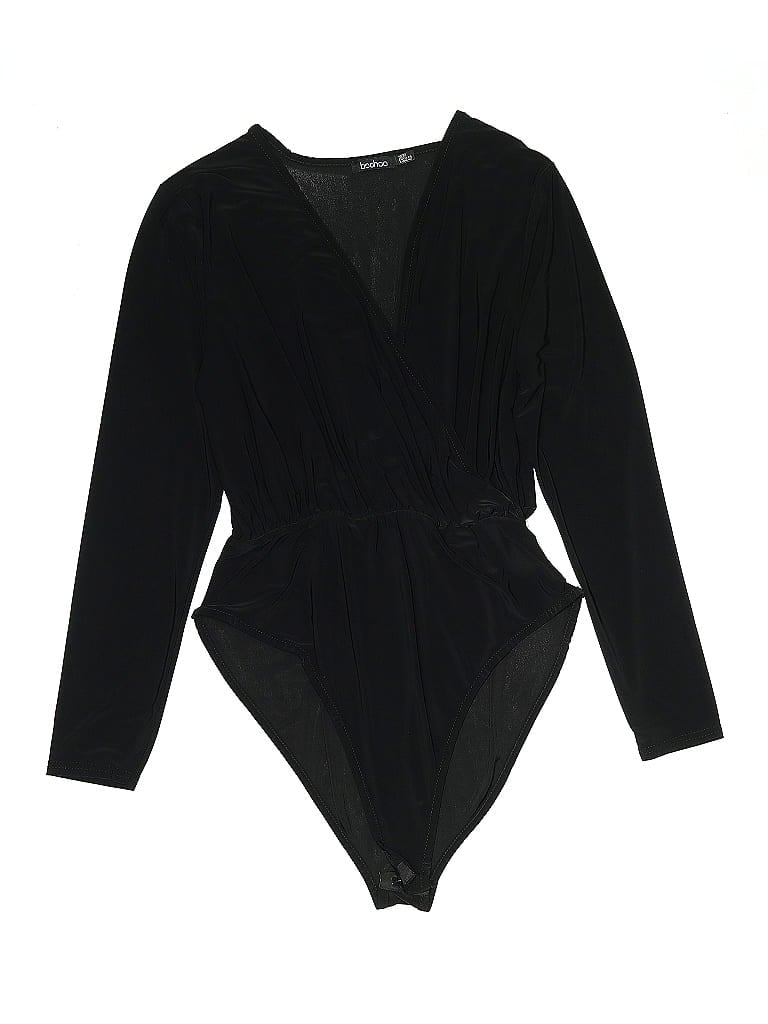 Pre-owned Boohoo Bodysuit In Black