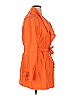 Etcetera 100% Silk Orange Trenchcoat Size 14 - photo 4