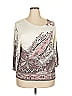 Talbots Paisley Ivory 3/4 Sleeve T-Shirt Size 2X - photo 1