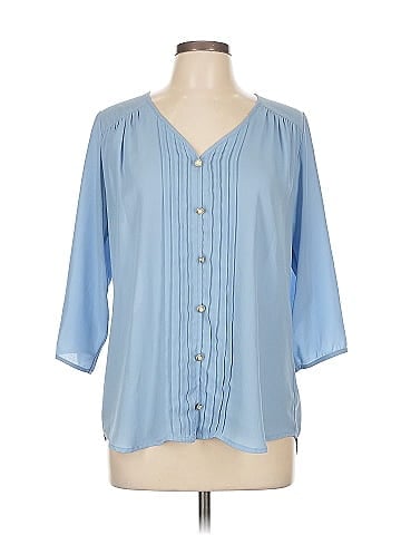 Blue Rain 3/4 Sleeve Blouse (view 1)