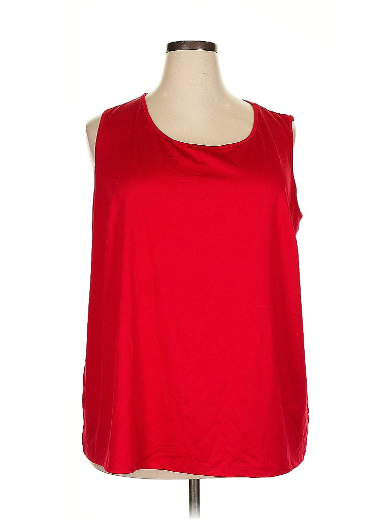 Catherines Red Sleeveless T-Shirt Size 2X - photo 1