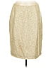 Kay Unger 100% Silk Tweed Gold Silk Skirt Size 8 - photo 1