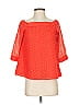 Tibi 100% Cotton Orange 3/4 Sleeve Blouse Size 2 - photo 1