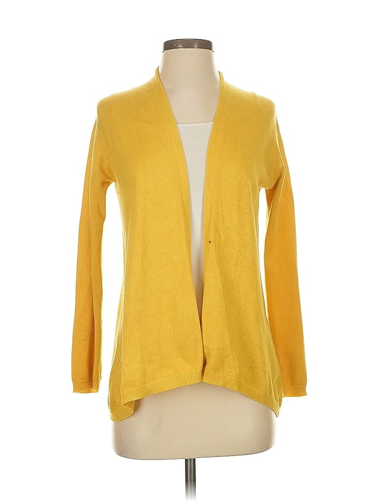 Pre-owned Pull & Bear Cardigan Sweater In Yellow