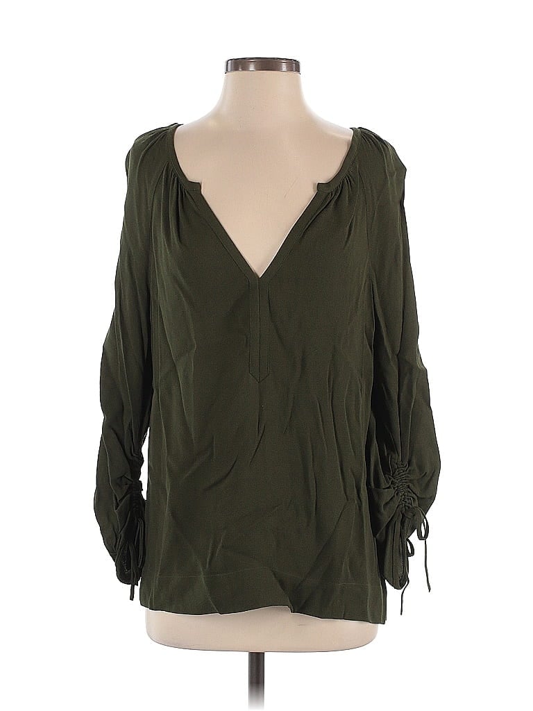 Pre-owned Point Sur 3/4 Sleeve Blouse In Green