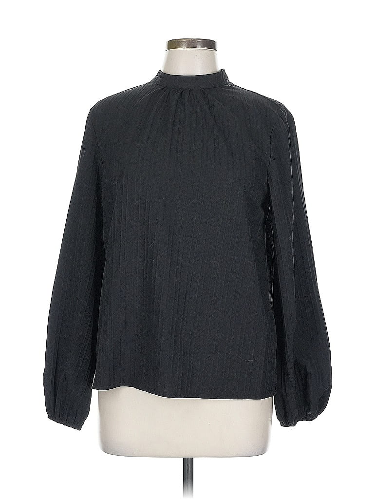 Pre-owned Shein Long Sleeve Blouse In Black