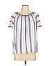 Daniel Rainn White Short Sleeve Blouse Size L - photo 1