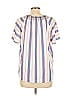 Daniel Rainn White Short Sleeve Blouse Size L - photo 2