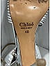 Chloé 100% Leather Metallic Silver Vintage Heels Size EU 40 - photo 7