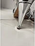 Chloé 100% Leather Metallic Silver Vintage Heels Size EU 40 - photo 4