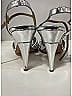 Chloé 100% Leather Metallic Silver Vintage Heels Size EU 40 - photo 8