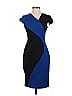 Black Halo Color Block Blue Black Cocktail Dress Size 2 - photo 1