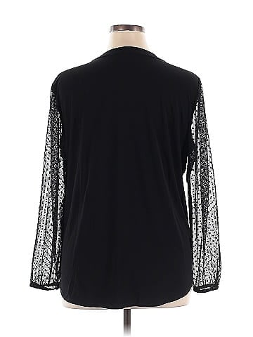 Black Label by Evan Picone Long Sleeve Blouse (view 2)