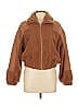 12th Tribe 100% Polyester Brown Faux Fur Jacket Size L - photo 1