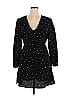 Missguided 100% Polyester Polka Dots Black Casual Dress Size 14 - photo 1