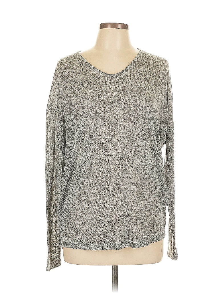 Pre-owned Lulus Pullover Sweater In Silver